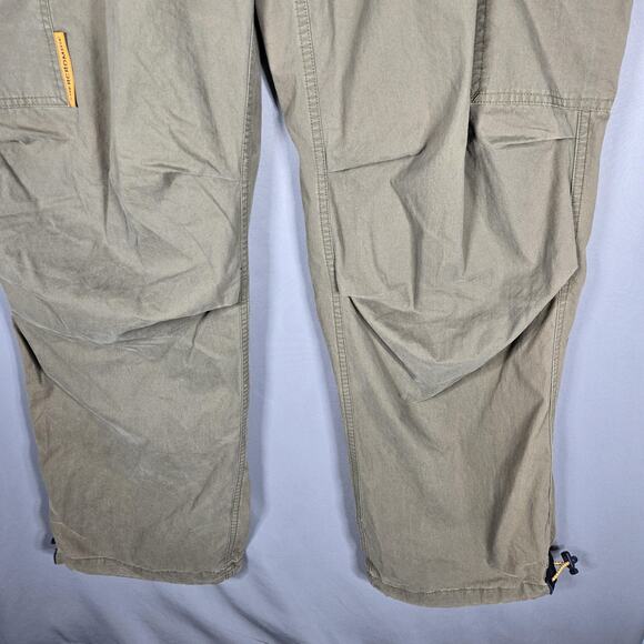 Abercrombie Paratrooper Cargo Pants Mens M Khaki Y2K Utility D Ring 35x32 Baggy - Picture 6 of 11